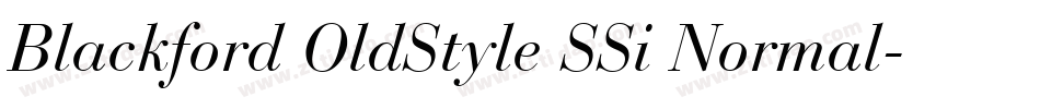 Blackford OldStyle SSi Normal字体转换